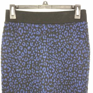 Micheal Kors Black and Blue Cheetah Women Skirt (Size: S)
